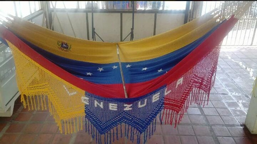 Imagen 1 de 6 de Hamaca Bandera De Venezuela Algodon