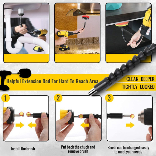 23 Pcs Juego De Brochas De Taladro Y Accesorios Para Limpi