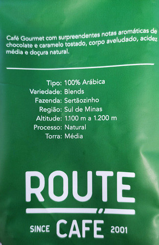 Route Café Especial Torrado Em Grãos Clássico Pacote 1kg