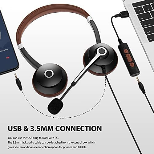 Auriculares Usb Con Micrófono Cancelación De Ruido Y