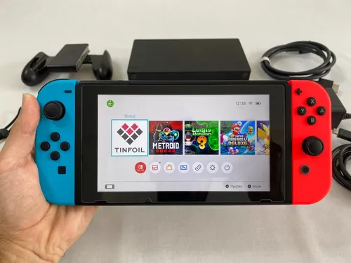 Nintendo Switch V1 Desbloqueado Completo Lotado De Jogos - Escorrega o Preço