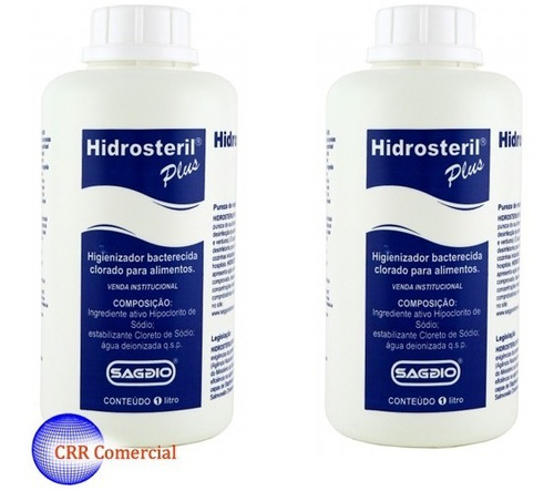 Hidrosteril 1000 Ml Germicida Para Alimentos Kit C 2 Un