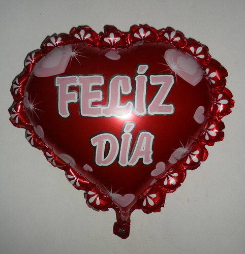 10 Globos Corazón Feliz Dia