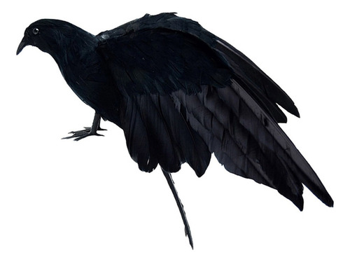 Cuervo Emplumado Realista Aves Decorativas Cuervo Estatua
