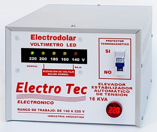 Elevador Automático De Tensión 16 Kva (r 140v) Electrodolar