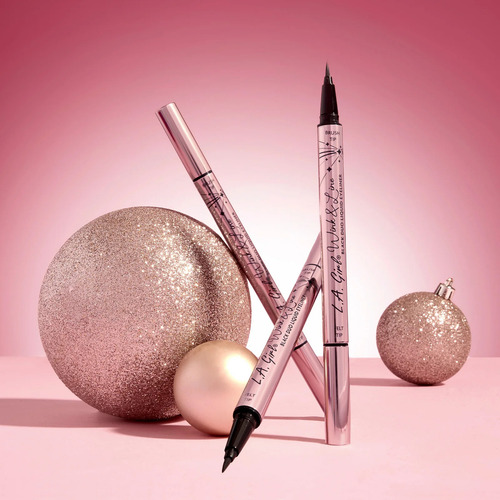 Delineador En Pluma Wink & Line Black Duo L.a Girl Acabado Mate