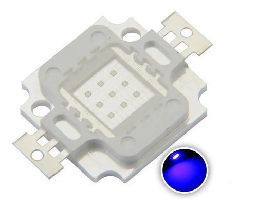 4 Led 10w Alta Potencia Acuario Royal Blue 450 455 Nm