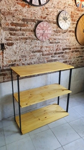 Imagen 3 de 7 de Mueble Biblioteca Estantes Repisa Industrial 100x40x100