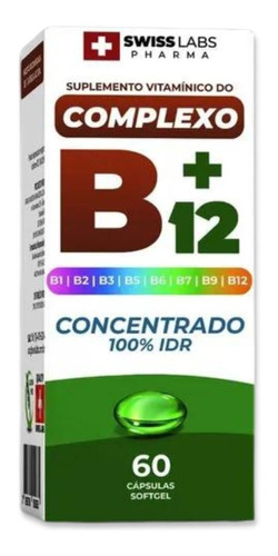 Complexo B12 Concentrado 100% Idr C/ 60 Cápsulas Swiss Labs