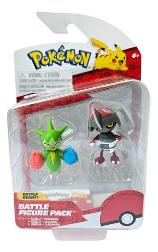 5 Pack Figuras Pokémon Battle Frogadier Raboot Tepig Roselia