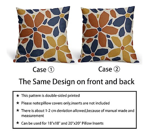 Juego De 2 Fundas De Almohada 45 X 45 Cm, Colores Azul, Nara