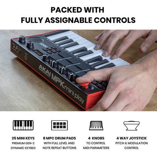 Controlador De Teclado Midi Akai Professional Mpk Mini Play