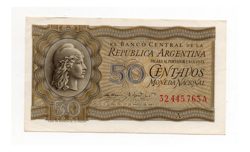 Billete 50 Centavos Moneda Nacional Bottero 1901a Sin Garras