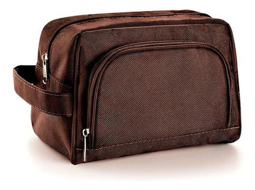 Necessaire Viagem Masculina Higiene Unissex Organizador Cor Marrom