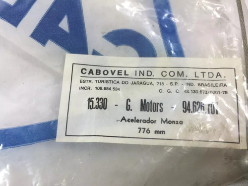 Guaya Acelerador Monza 1985 1986 1987 776mm