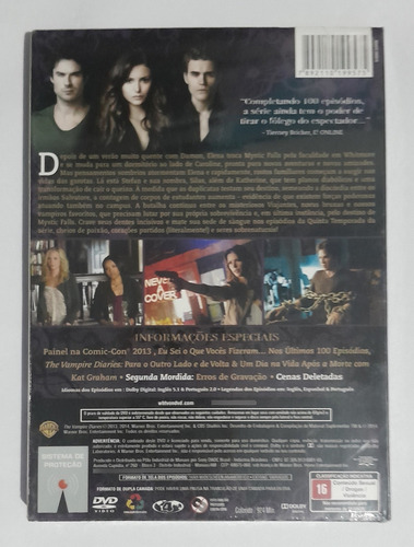 Box Dvd Série The Vampire Diaries 5a Temporada Novo Lacrado