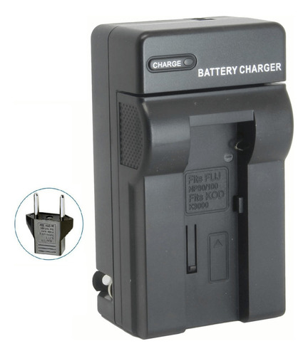 Carregador Fnp-80 Para Baterias Fujifilm Np-80 Cor Preto