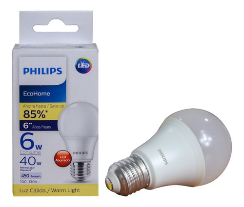 Bombillo Led Ecohome 6w Philips