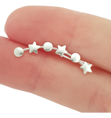 Aro Trepador Star Estrellas Y Círculos 26mm Plata 925