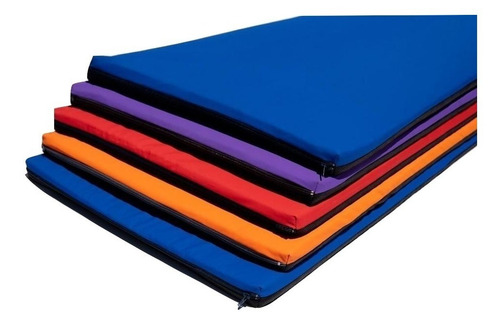 Set X2 Colchonetas 130 X 50 X 3cm Gimnasia Abdominales Color Azul