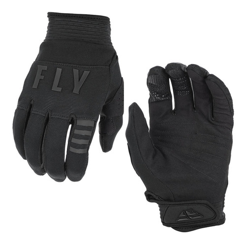 Guantes Fly F16 Finger para motocross con aplicación de silicona, color negro, talla M