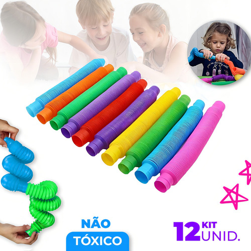 H 1.2 Poptube Tubo Fidget Tube Toys Folding Pop It..