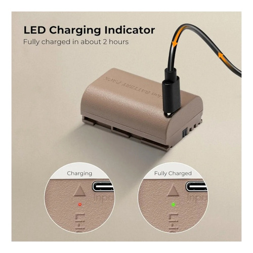 Batería Lp-e6 K&f Concept Con Puerto Carga Usb