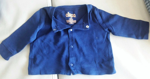 Cardigan Azul ALG. Circo Talle1-3 Meses Bebe Unisex Imp.usa