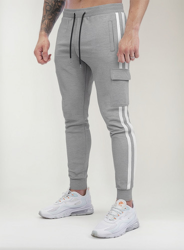 Gym Pants Deportivo Ejercicio Casual Jogger Con Bolsillos