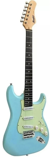 Guitarra elétrica Memphis Stratocaster MG-30 de  amieiro sonic blue satin com diapasão de jacarandá