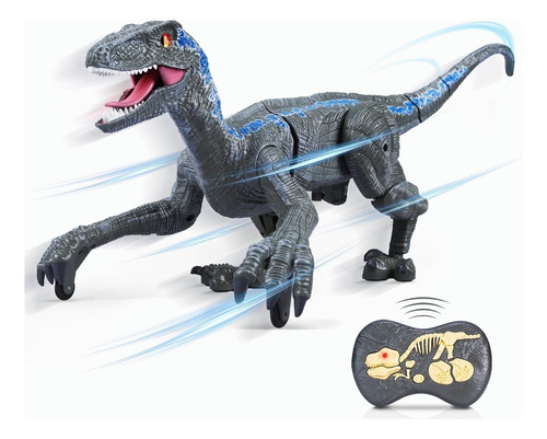 Juguete De Dinosaurio Velociraptor Sm180 A Control Remoto