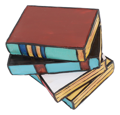 Libros Apilados Manchados De Resina Hechos A Mano, Vintage,