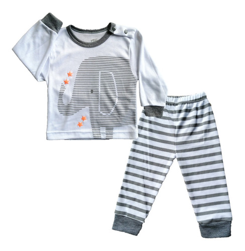 Pijama Bebe Elefante Gris