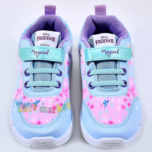 Imagen 5 de 9 de Zapatillas Con Luces Luz Led Zapatilla Frozen Disney Footy