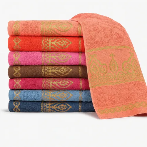 Kit 5 Toalhas De Rosto 100 Algodao Grossa Jacquard Luxo