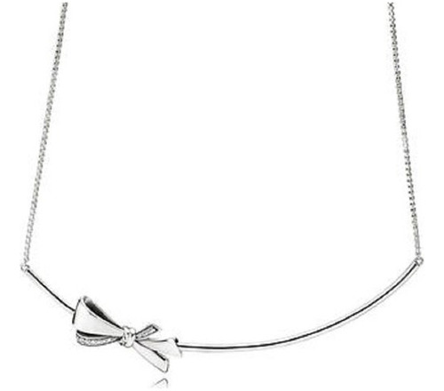 Collar De Plata De Ley Xl4 S925 Charm Con Logotipo 397233cz