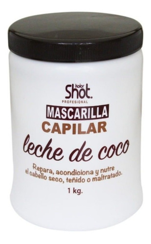 Mascarilla Capilar Coco Tratamiento Reparador Kolor Shot 1kg