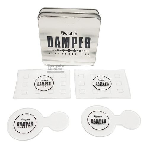 4 Abafador Dolphin Damper Moongel Pads Mufle Gel Tambores