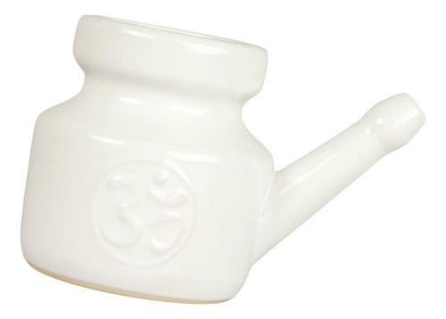 Neti Pot De Cerámica Sinus Rinse Pot Agarre Blanco Blanco