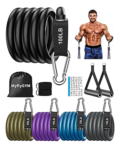 Myfitgym  Bandas Resistencia Asas Alta Calidad Resistencia B