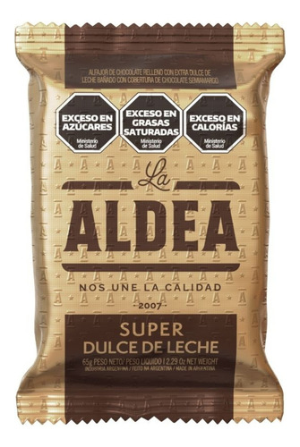 Alfajores La Aldea Super Doce De Leite - Caixa 12 Unidades