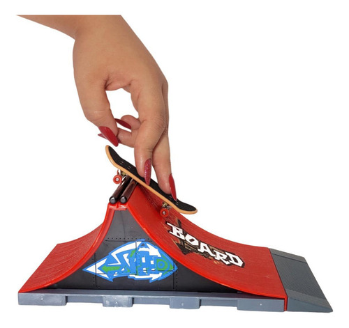 Kit Skate Park Dedo Fingerboard Pista Rampa Y Accesorios