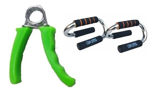 Imagen 1 de 3 de Combo Hand Grip Con Resorte + Push Up Flexiones Entrenamient