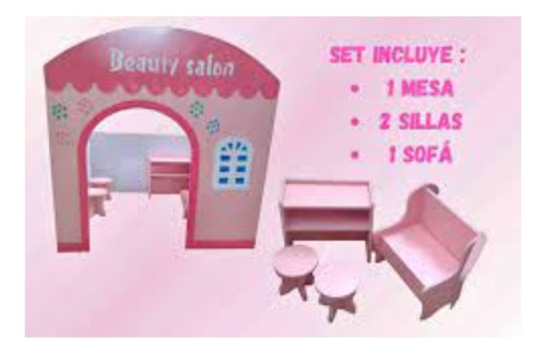 Casita Para Niñas Beauty Salon 120x120x120