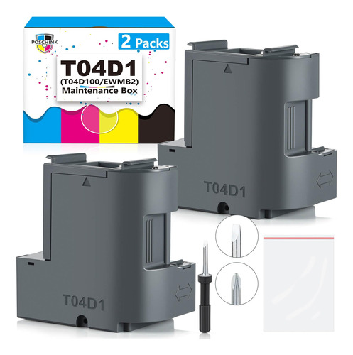 Poschink Caja De Mantenimiento De Tinta T04d1 T04d100 Para E