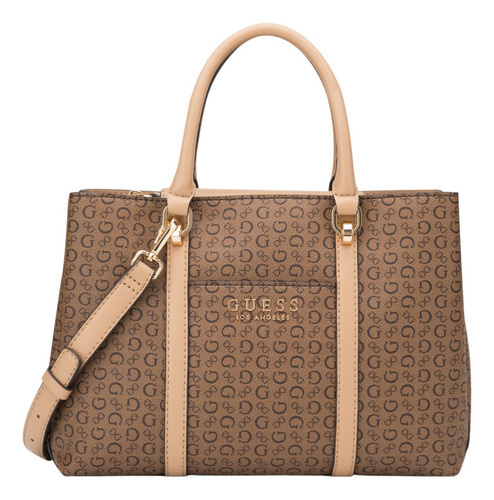 Bolsa Guess Factory Sg959306-coc Acabado de los herrajes Níquel Color Marrón Correa de hombro Marrón Diseño de la tela Lisa