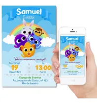 Comprar Convite Aniversário Virtual Personalizado Digital Whatsapp