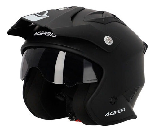 Casco Para Moto Marca Acerbis Jet Aria 22-06 Negro Mate