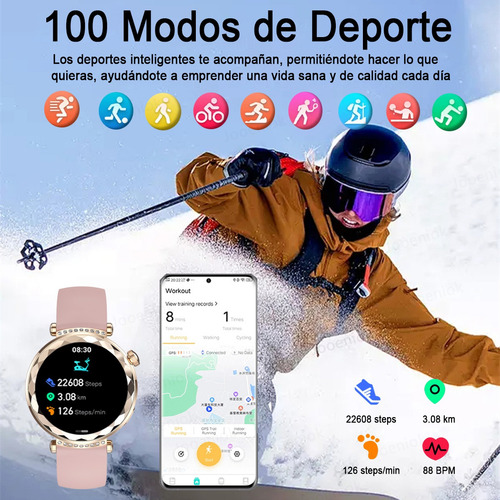 Reloj Inteligente Amoled Mujer Bluetooth Llamada Smartwatch