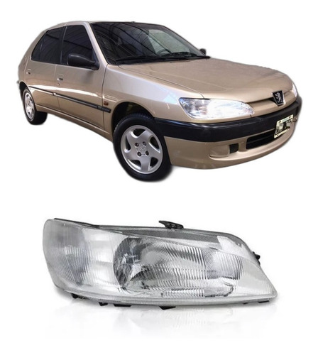 Optica Peugeot 306 98/99 Fase 2 Lente Rayado Depo